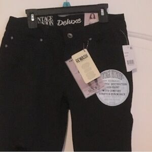 Rewash Jeans Skinny Distressed Stretch Denim Black Size 3